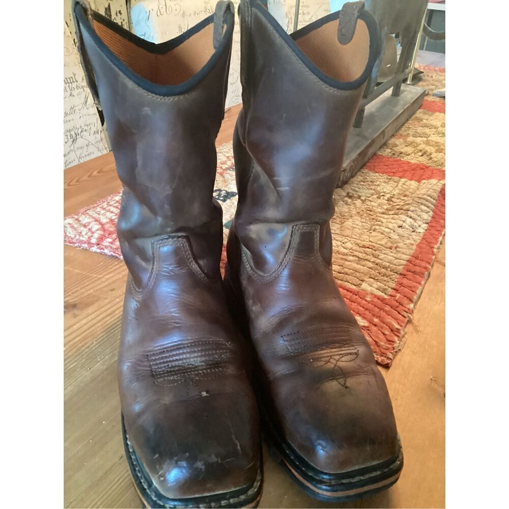 Timberland Pro True Grit pull On Work Boot Sz 9 Composite Toe View 3